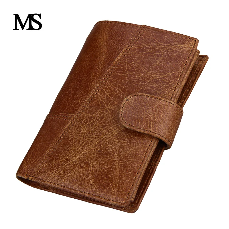 

Brand Men Wallet Genuine Leather Short Coin Purse Fashion Hasp Wallet For Male Portomonee with Card Holder Photo Holder