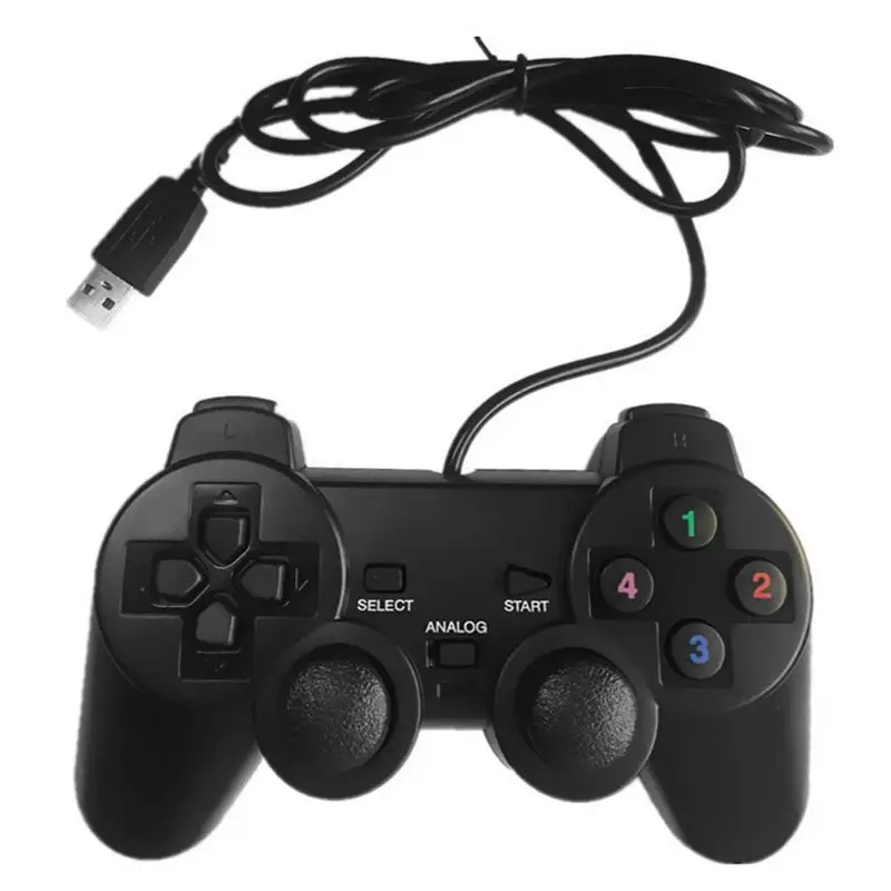 USB Wired Gamepad Joystick Single/Double Vibration Joypad Game Controller Handle for PC Laptop Computer Win7/8/10/XP/Vista