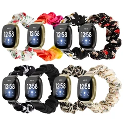 Elastic Fabric Band for Fitbit Versa 3 Women Girls Woven Strap Scrunchies Watch Band for Fitbit Versa 3 / For fibit sense correa