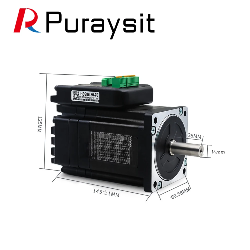 4.5N.M 7.5Nm Closed Loop Stepper Motor With Driver 6A 24-80V 2000rpm Integrated Step Servo Motors iHSS86-80-70 iHSS86-60-45