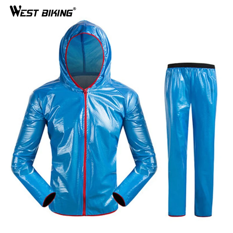 WEST BIKING MTB Bike Cycling Jacket Sets Men Women Waterproof Windproof Raincoat Reflective Jersey Pants Suit Bicycle Clothing