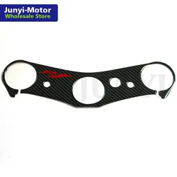For Yamaha YZF R1 07-08 2007 2008 3D Carbon Fiber Motorcycle Decal Pad Trident  Triple Clamp Fixed Front Car Sticker