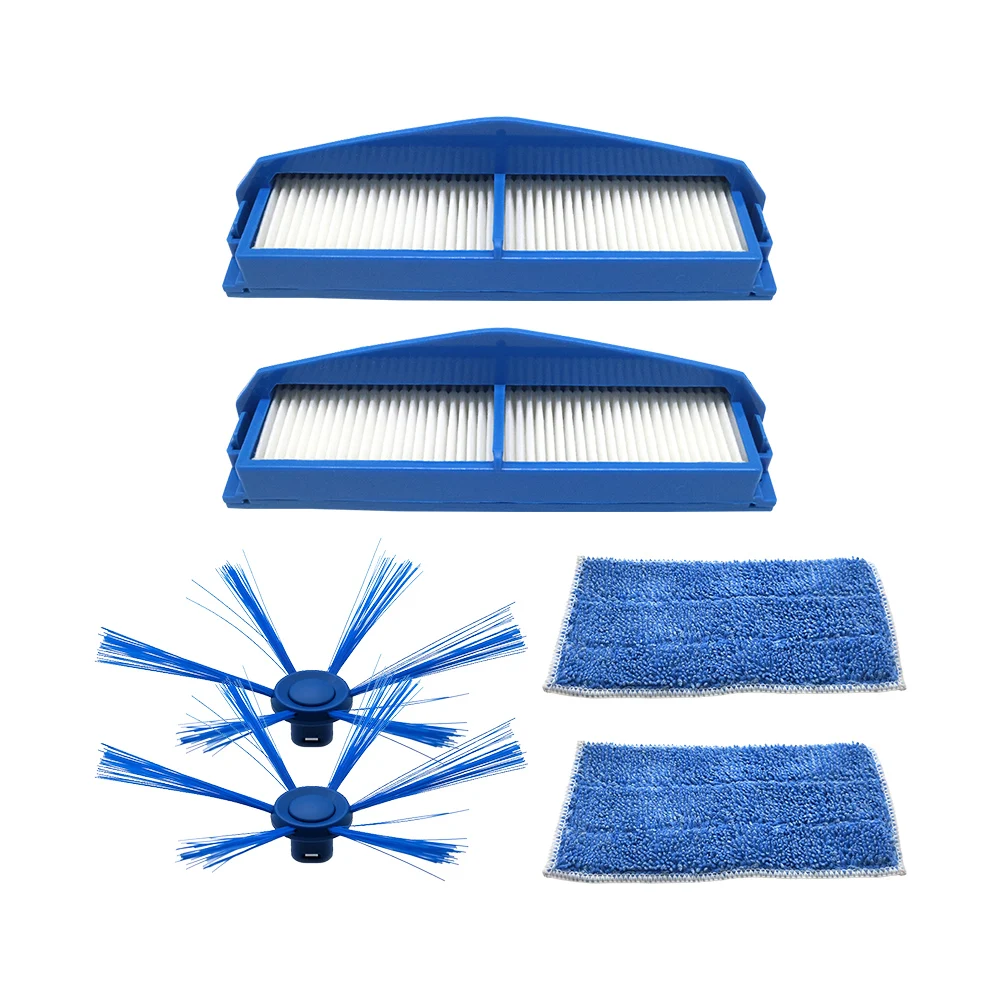 Hepaフィルター + サイドブラシ + モップ布フィリップス対応のFC8794 FC8796 FC8007 FC8792掃除機の交換スペアパーツ