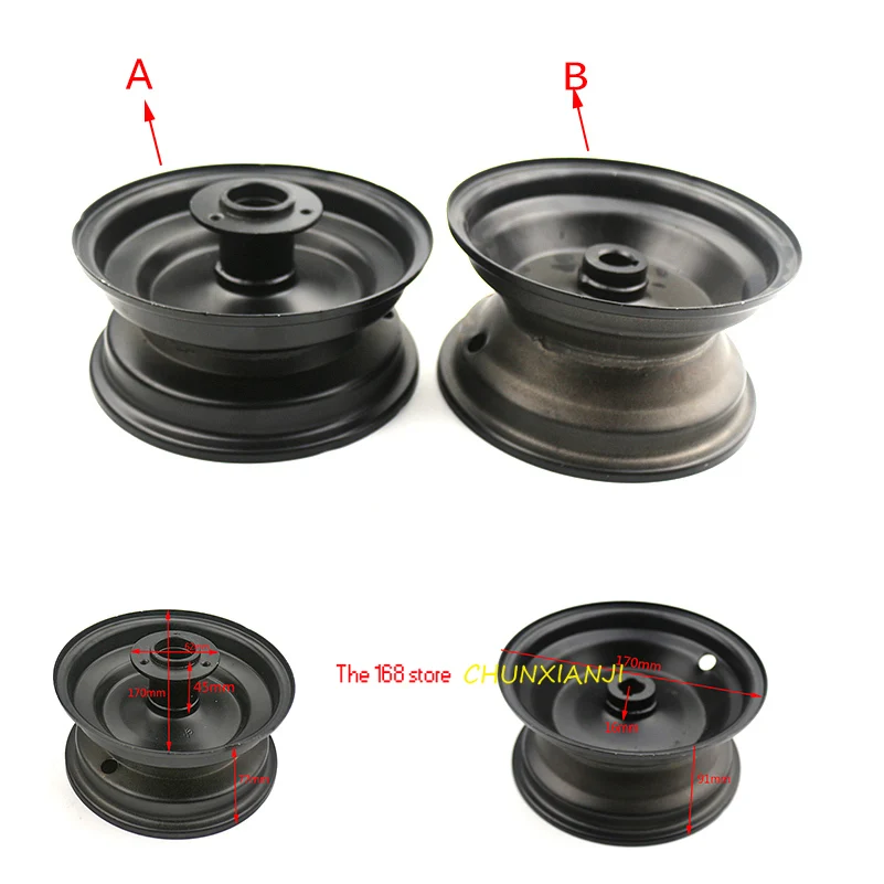 Lightning Shipment Super Rear Wheel Hub 6 Inch Rims Use 145/70-6 Tyres Tires for ATV Go Kart Buggy Razor Scooter Accessories