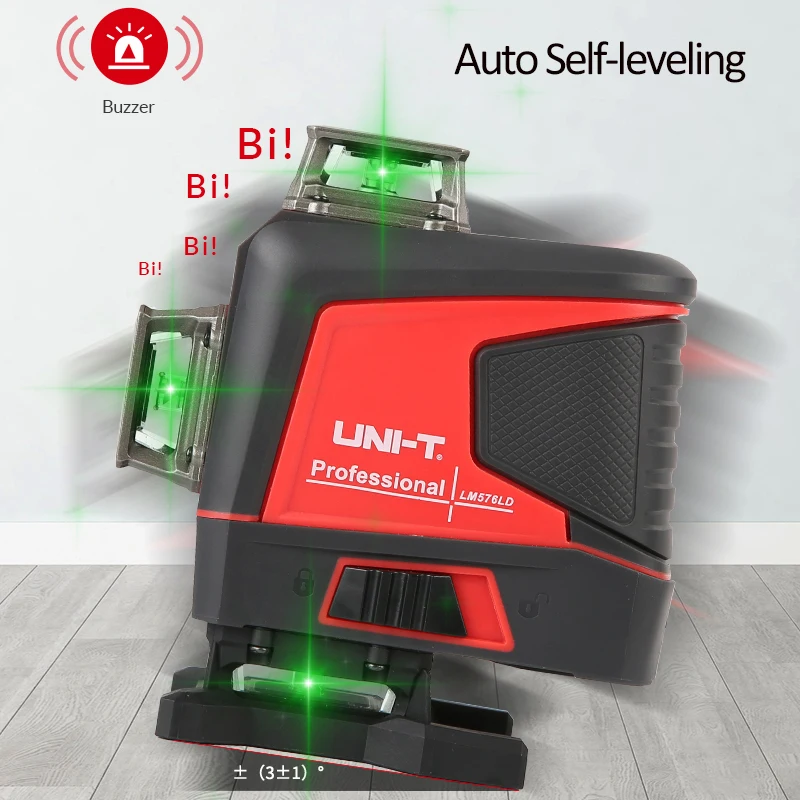 UNI-T Green Laser Level 8/12/16 Lines Auto 3D Horizontal Vertical Self-Leveling Remote Control Indoor Outdoor Automatic Leveling