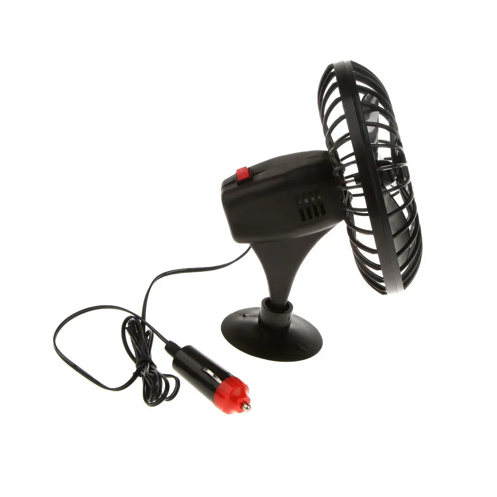 12V Portable Mini Auto Car Truck Vehicle Cooling Cool Adsorption Fan Black