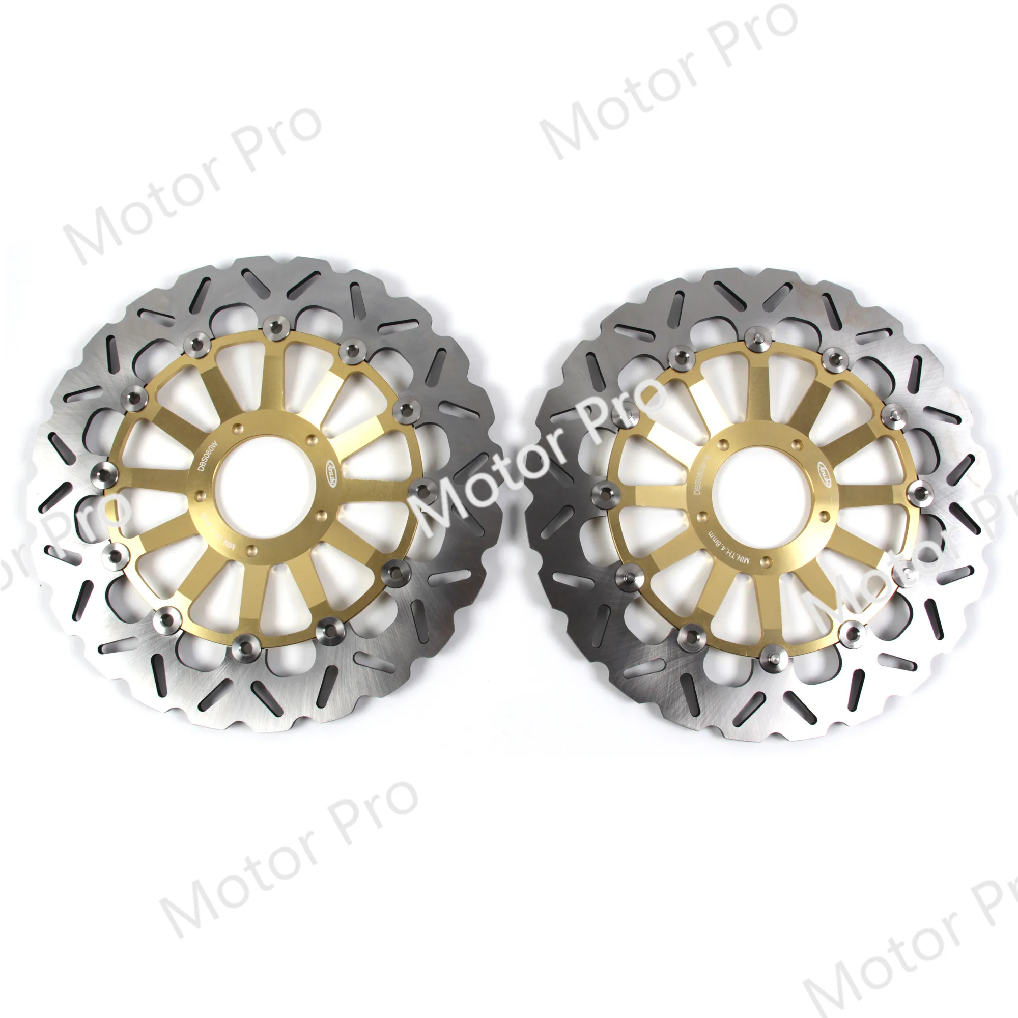 2PCS CNC Floating Disk Front Brake Disc Rotor For DUCATI STREETFIGHTER 1200 2009 2010 2011 / 1098 S TRICOLORE 1100 2007 2008