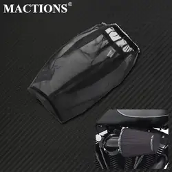 Motorcycle Black Protective Cover Air Filter Heavy Breather Rain Sock For Harley Sportster Touring Dyna Softail Air Cleaner Kits