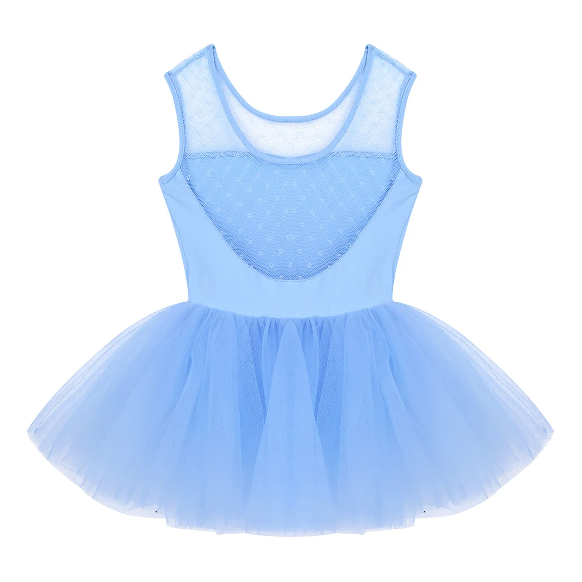 Ballet Jurk Kinderen Katoen Ballet Tutu Jurk Turnpakje Meisje Mesh Splice U-Vormige Terug Gymnastiek Dancewear Ballerina Party Kostuums