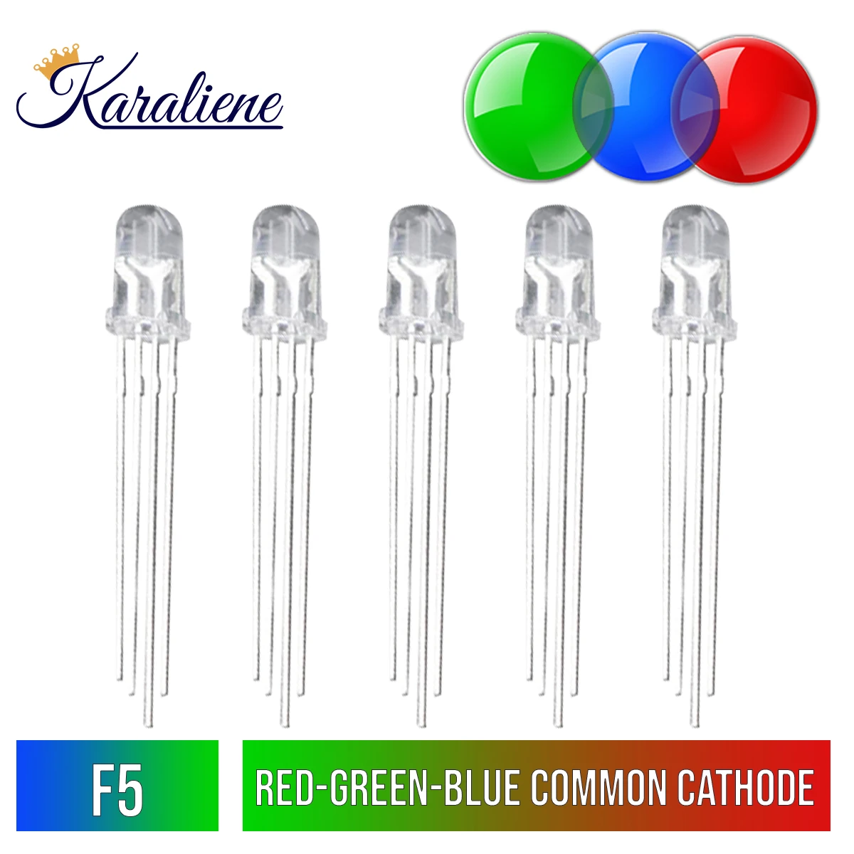 10pcs/LOT  F5 5mm Multicolor RED GREEN BLUE RGB 3Pin (DOUBLE COLOR) 4Pin  (THREE COLOR) LED light emitting diode