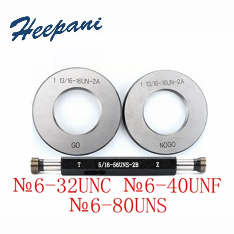 

№6-32UNC / №6-40UNF / №6-80UNS American System H28 Thread Plug Ring Gauge Screw Standard Plain Plug O Ring Gage Go Nogo