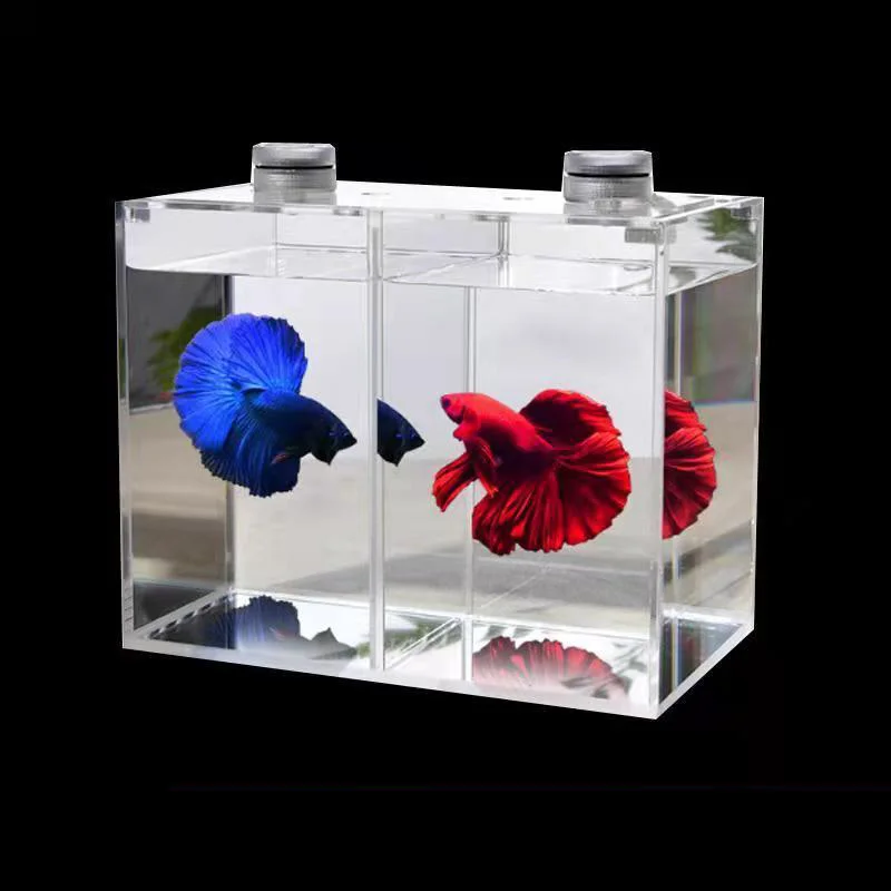 Small Betta Fish Tank Acrylic Aquarium Tank Landscaping Tortoise Tanks Home Office Desk Decorations Fish Bowl