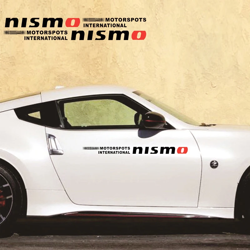 1Pair NISMO nismo Decal Vinyl Car Stickers Auto Doors Body Pannel Waist Line Exterior Scratch DIY Decoration Reflective