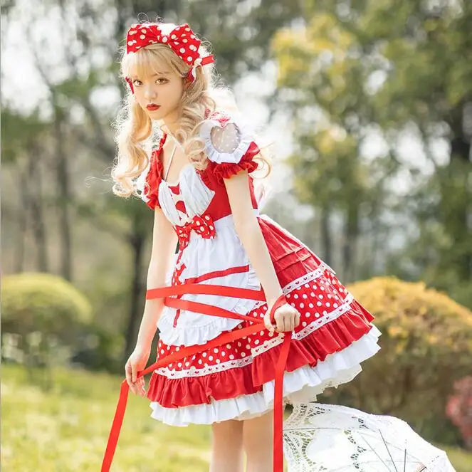 Robe Lolita en dentelle pour filles, tenue victorienne, Kawaii, gothique, avec nœud papillon