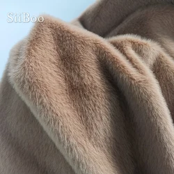 Siiboo Stretch solid color 1cm artificial plush mink fur fabric for costumes cosplay photography backdrops props fourrure SP5788