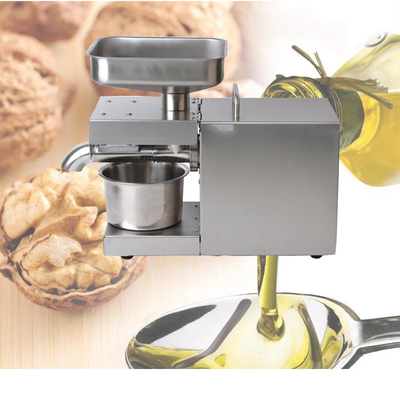 Mini máquina da imprensa de óleo do agregado familiar pequeno totalmente automático semente de linho azeite amendoim imprensa fria fábrica atacado