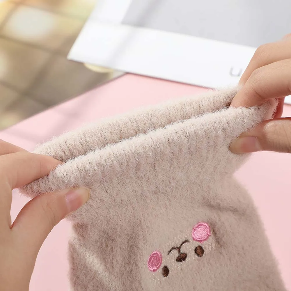 

Cute Winter Warm Women Student Men Touch Screen Gloves Knitted Gloves Warm Mittens Full Finger