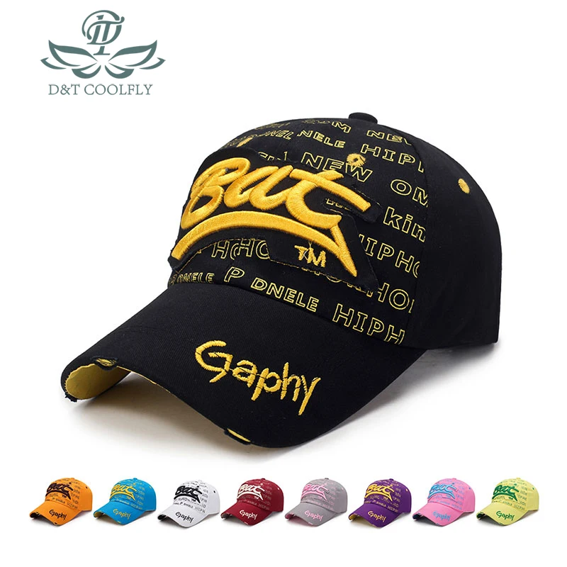 D&T 2021 New Fashion Baseball Cap Men Women Unisex Cotton Material Adjustable Sun Protection Embroidery Trend Golden Logo Casual