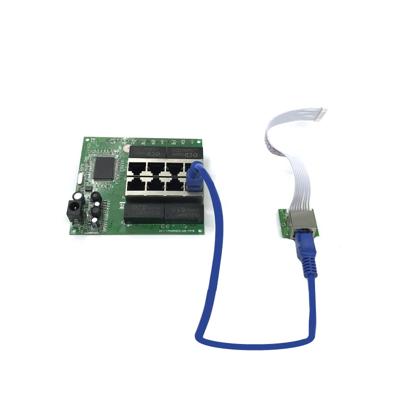 Oem-interruptor ethernet de 8 portas, 8 portas, hub 10/100/1000 m, placa pcb de 8 pinos