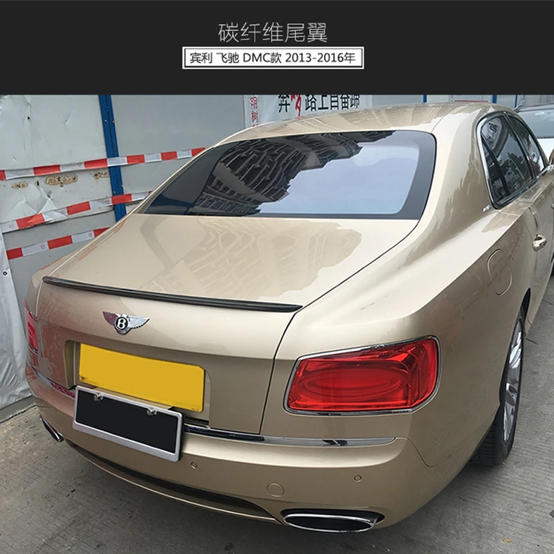 For Bentley Flying Spur 2013-2016 high quality Carbon Fiber rear boot Wing Spoiler Rear Roof Spoiler Wing Trunk Lip Boot Co