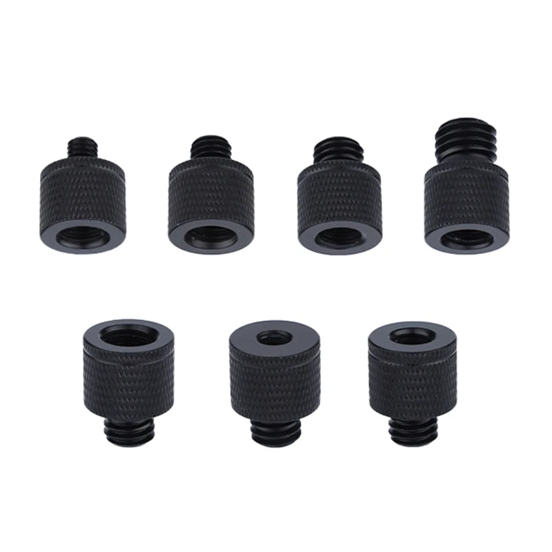 2x 3/8 to M6 M8 M10 M12 Camera Screw Tripod Base Connection Fixed Mount Conversion Screw Tripod Photography Accessories