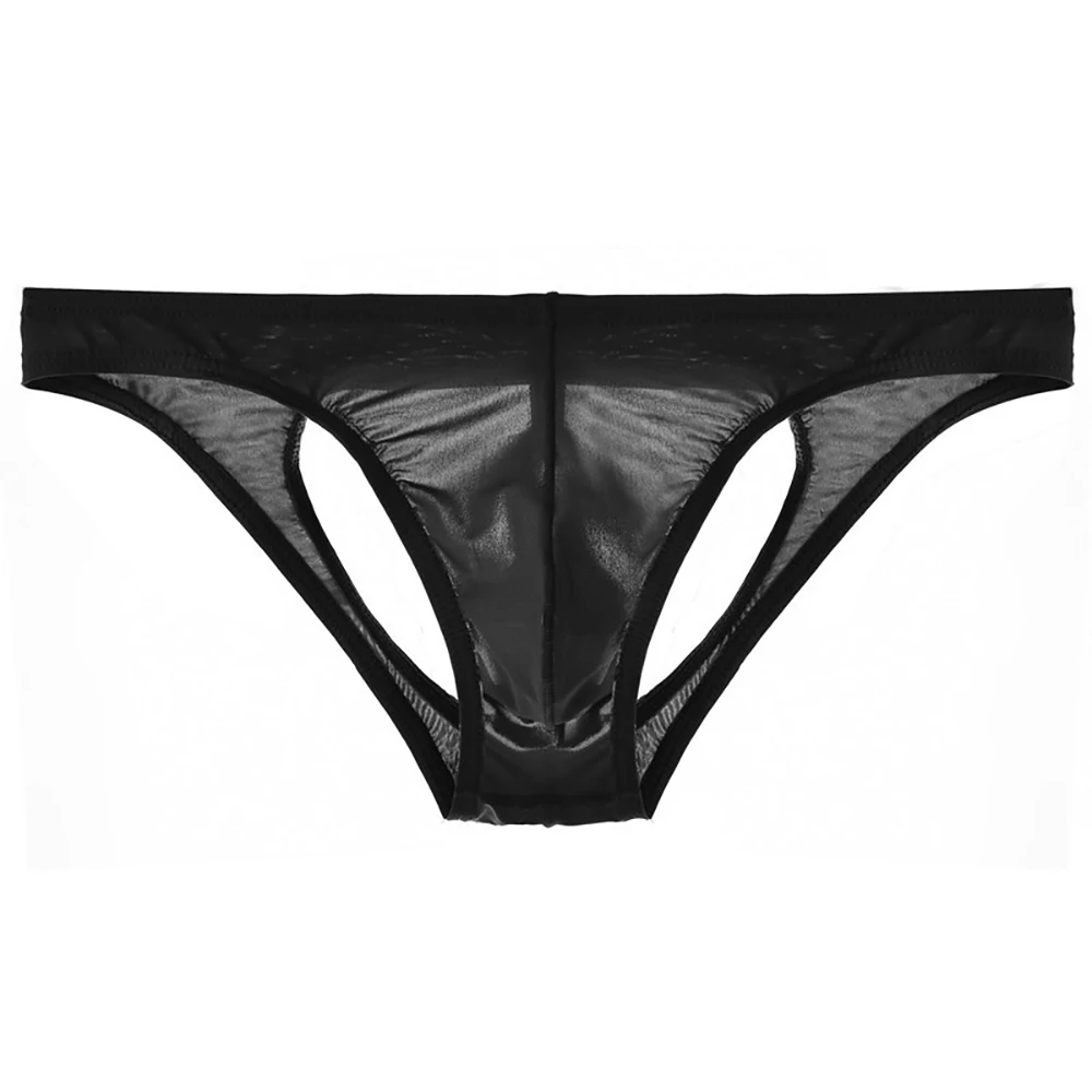 

Men's Transparent Underwear Sexy G-Srting Men Briefs Low Rise See Through Panties Thongs Mesh Underpants Gay Slip Homme T-Back
