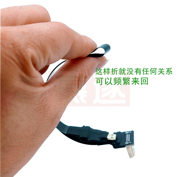 FPV Micro Mini HD-compatible 90 degree Adapter 5cm-1000cm FPC Ribbon Flat HDTV Cable Pitch 20pin Plug Connector