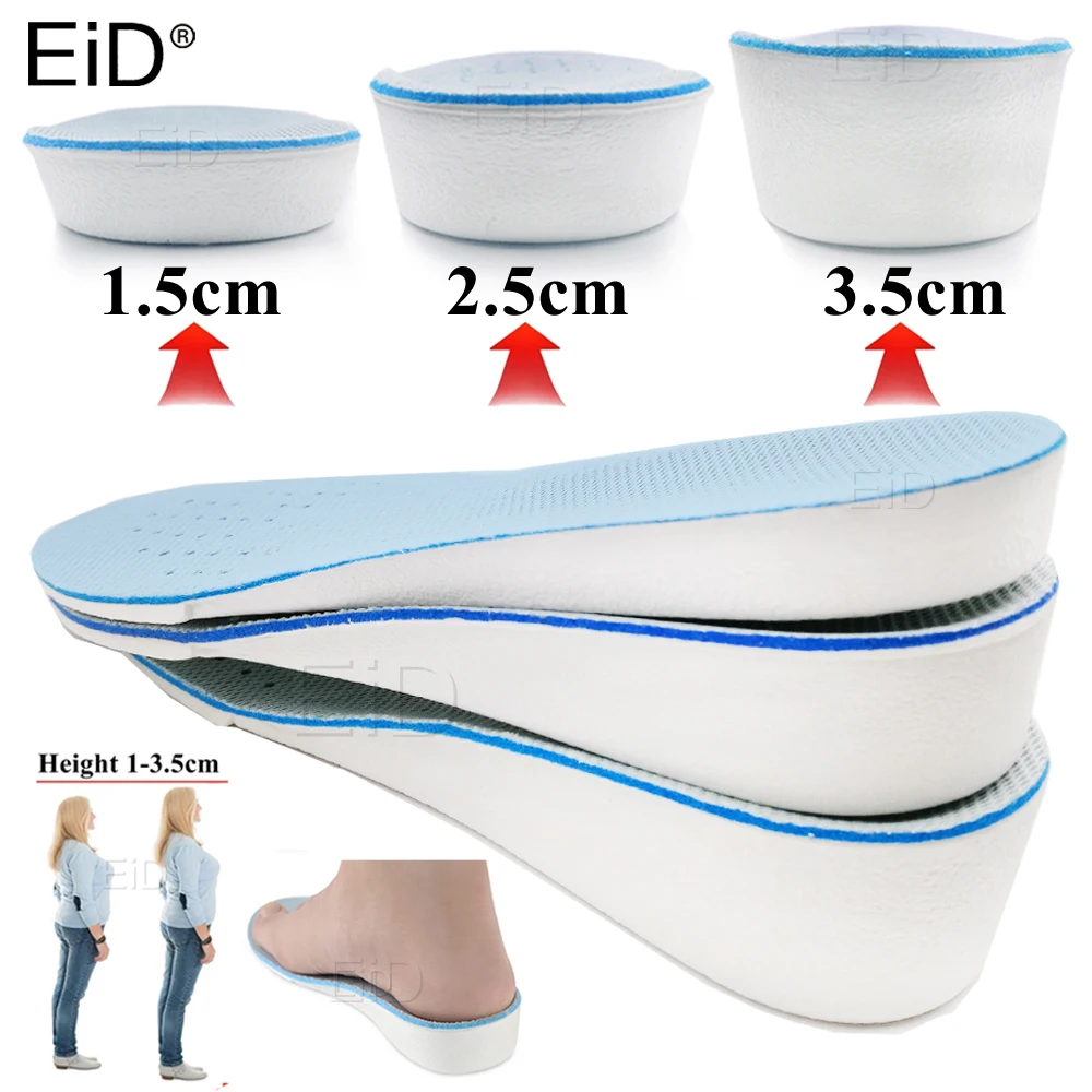 

EiD Height increase insoles for men/women 1/2/3.5 cm up invisiable arch support orthopedic Elevator insoles shock absorption Pad