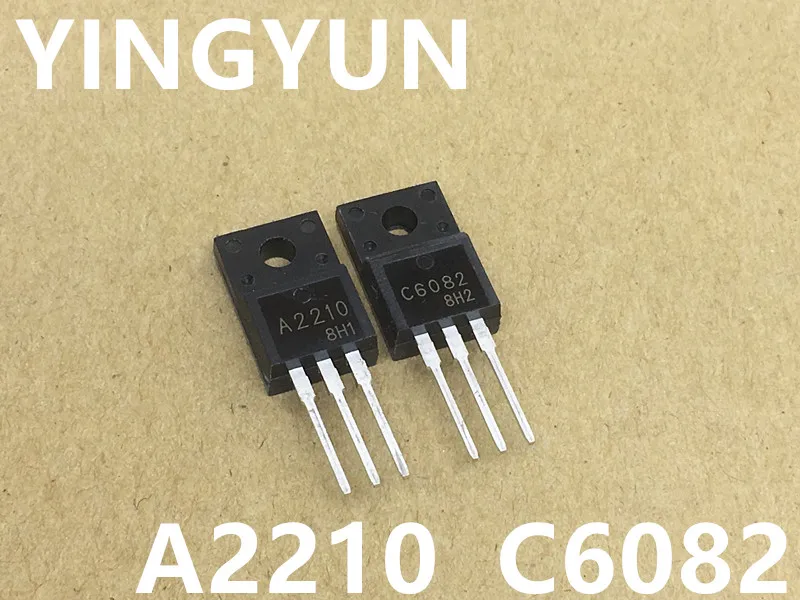 

10PCS/Lot 5Pairs A2210 C6082 TO-220F (5pcs 2SA2210 + 5pcs 2SC6082) TO-220 new original