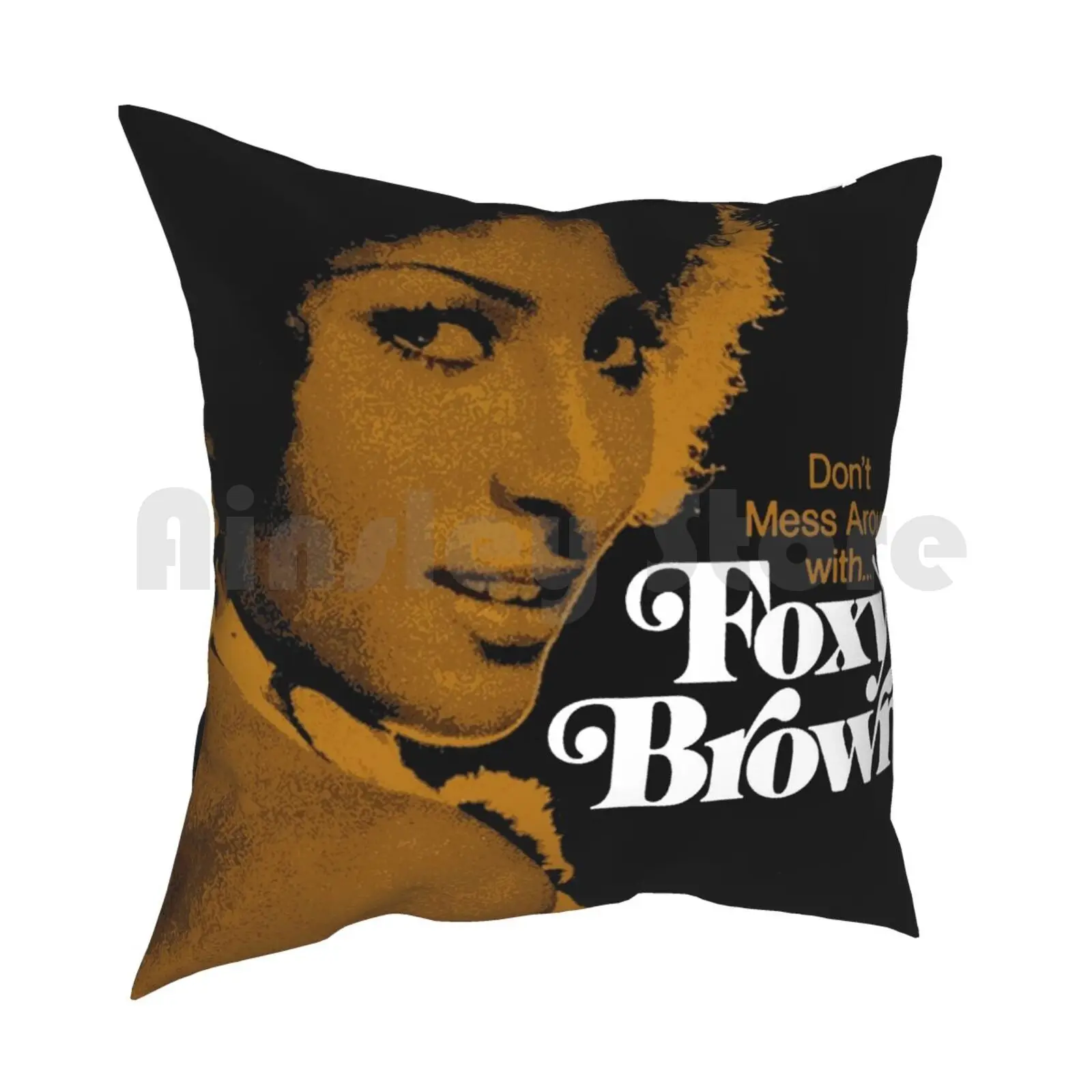 Foxy Brown Pillow Case Printed Home Soft Throw Pillow Foxy Brown Pam Grier Grindhouse Exploitation Movies Cult Movie