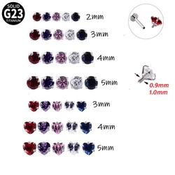 10Pcs Titanium CZ Top For Labret Lip Stud Zircon Components Internally Threaded For Prong Gem Monroe Tragus Helix Ear Piercing