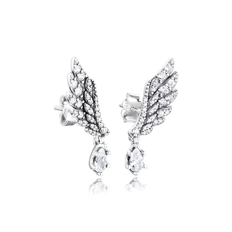 

Fashion Female Earrings Dangling Angel Wing Stud Earrings Sterling Silver Jewelry Earrings For Woman Party Jewelry Making