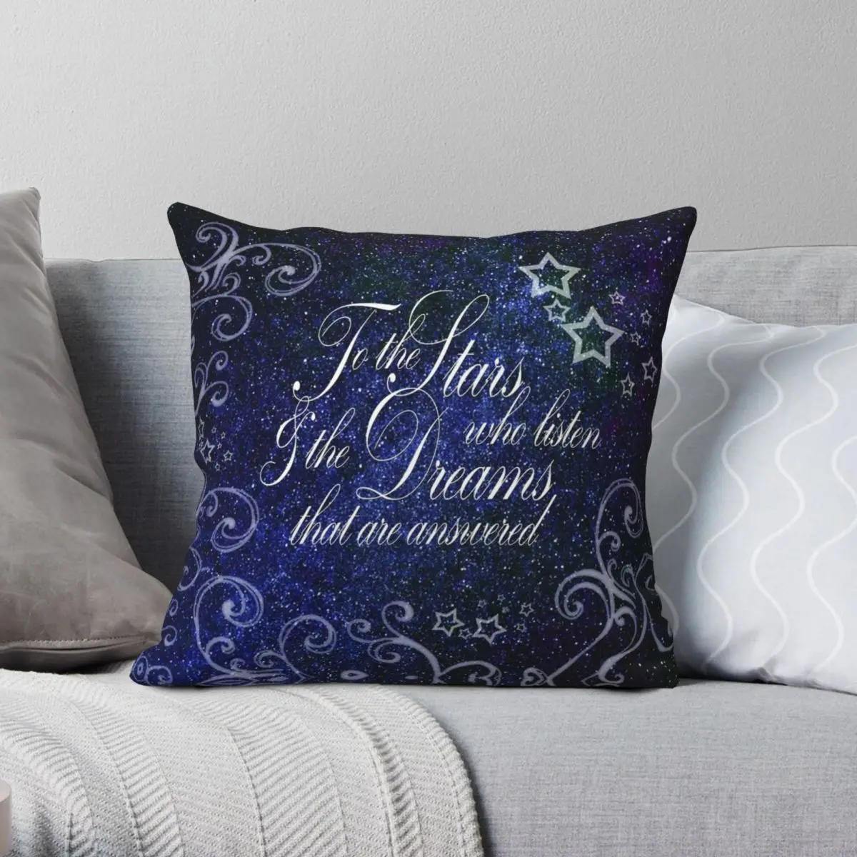 

A Court Of Mist And Fury Square Pillowcase Polyester Linen Velvet Creative Zip Decor Pillow Case Home Cushion Cover 18"
