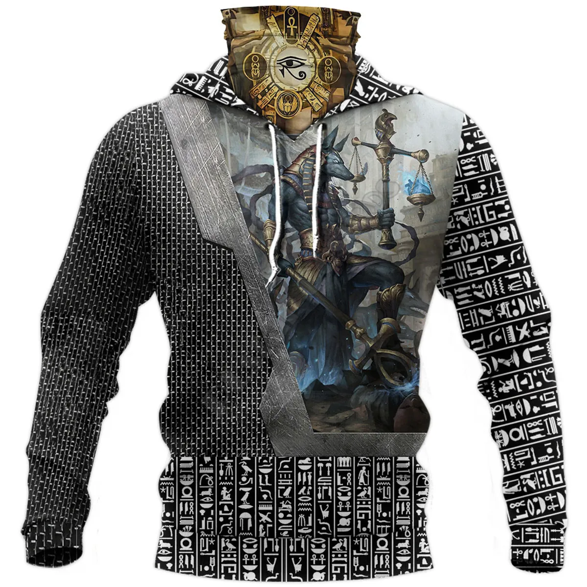 Egyptian tattoo 3D Printed Hoodies Fashion Sweatshirt Women Men Casual Pullover Hoodie Mask Warm Cosplay Costumes 02