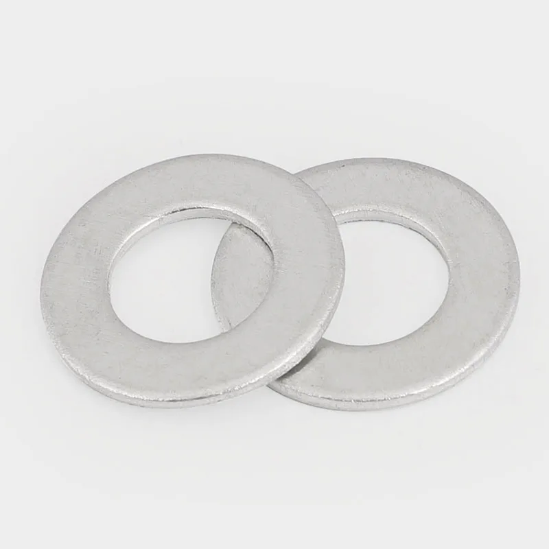 100Pcs Aluminum Washer 1mm Thickness Gasket Nut and Bolt Set Flat Ring Seal For Oil Drain Plug Gasket Sump Plug