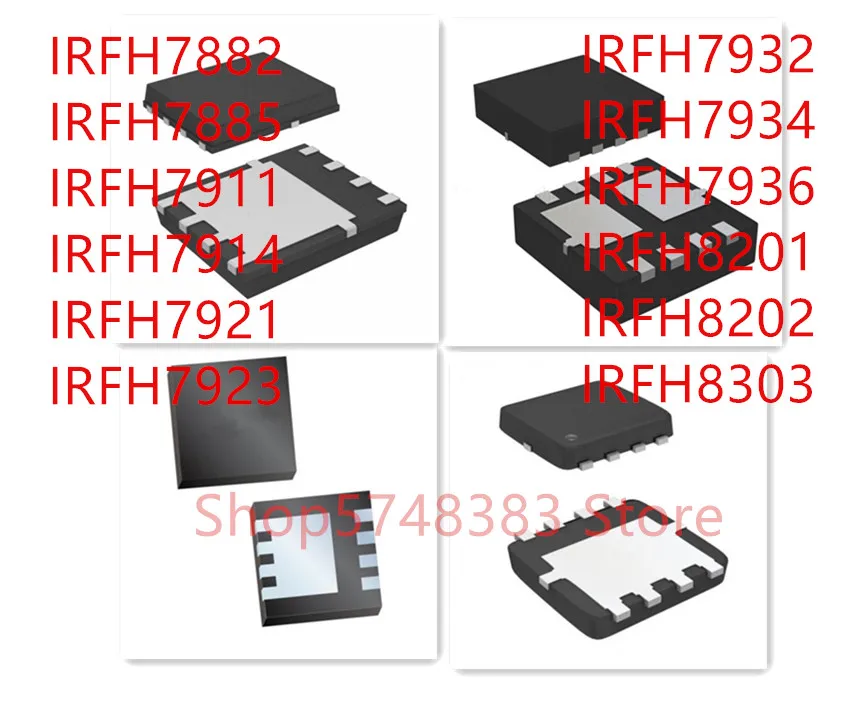 10 قطعة/الوحدة IRFH7882 IRFH7885 IRFH7911 IRFH7914 IRFH7921 IRFH7923 IRFH7932 IRFH7934 IRFH7936 IRFH8201 IRFH8202 IRFH8303