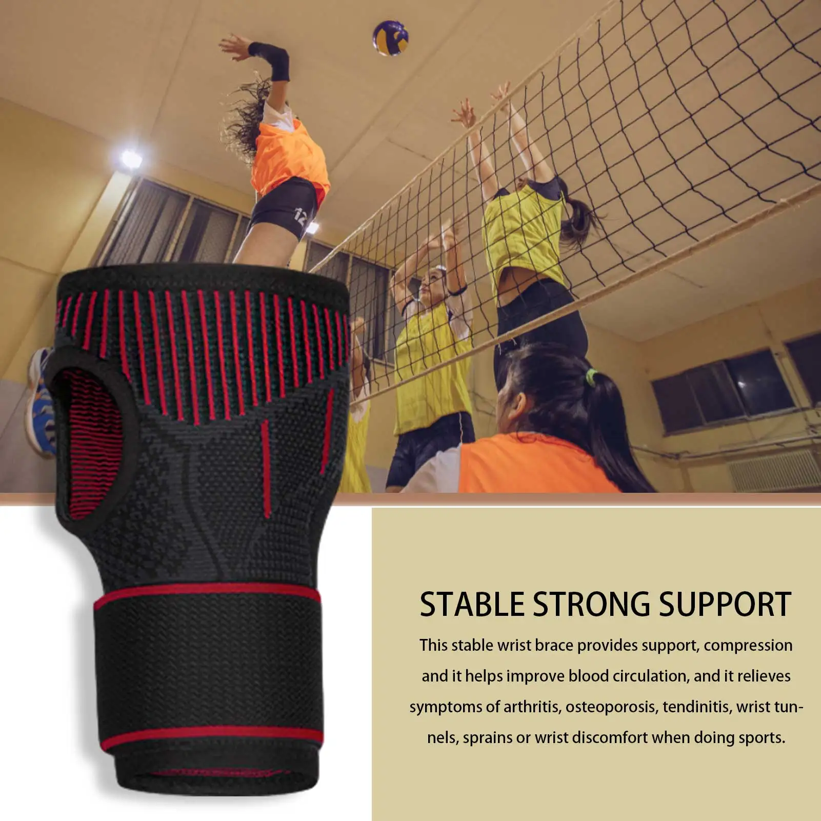 Wrist Brace Unisex Adjustable Wrist Support Weight Lifting Gym Training Wrist Support Brace Straps Fitness Compression Wrap