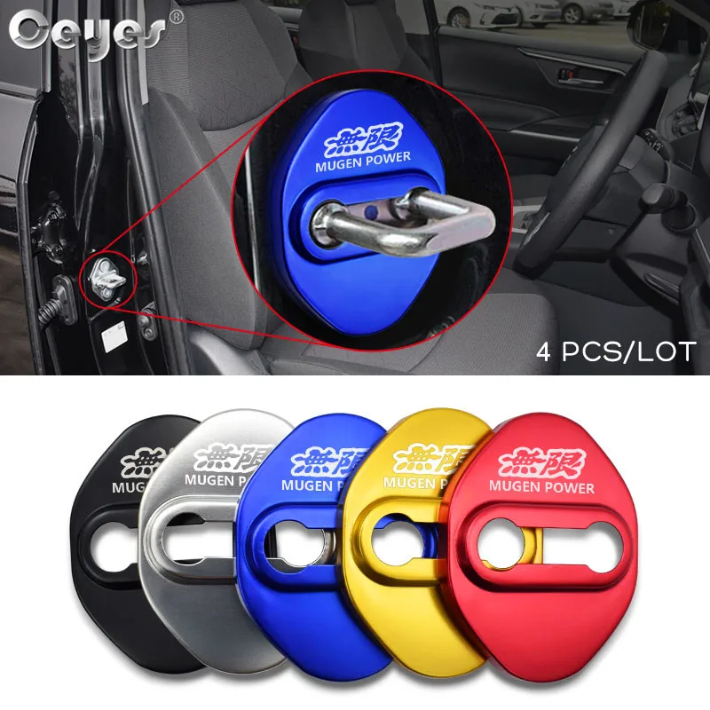 Ceyes Car Accessories Auto Door Lock Covers Case For Honda Mugen Power Typer Civic Accord CRV Auto Decorate Stickers Car Styling