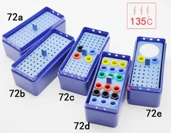 1Pc Dental 72 holes autoclavable sterilization endo box bur block holders for diamond bur reamer and endodontic files