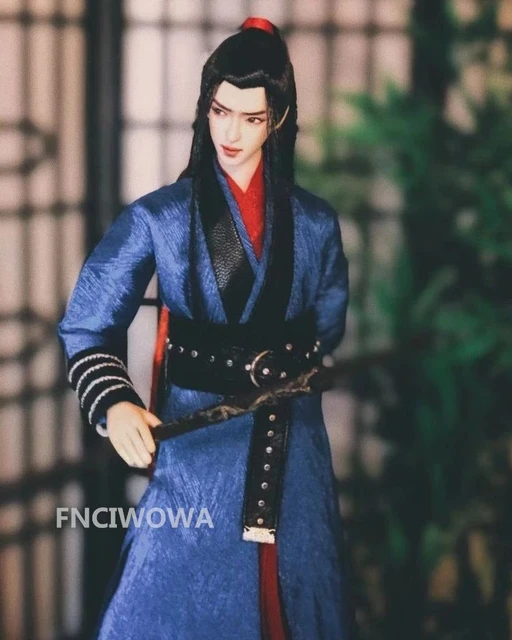 1/6 BJD Figure Doll Clothes The Untamed Wei Wuxian Xiao Zhan Blue Red Set  Custom Male bjd Chinese Costume Highend Art Collection