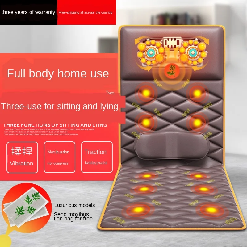 Neck Massager Shoulder Neck Waist Lumbar Multi-Function Massage Mat Full Body Massage Blanket Electric Airbag Mattress Cushion