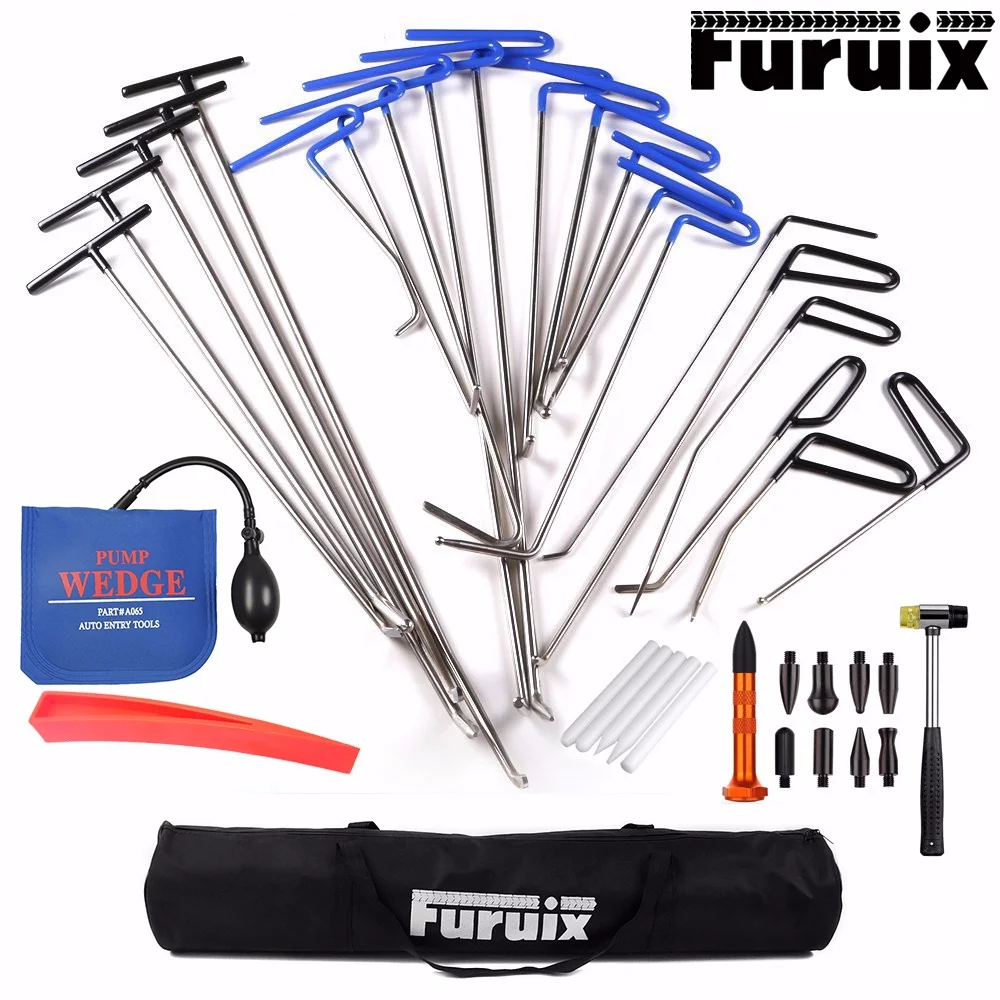 Furuix naprawa wgnieceń pompy klinowe narzędzia gumowy młotek Tap Down Pen Dent grad Removal Repair Tools - Hook Tools popychacz hand set