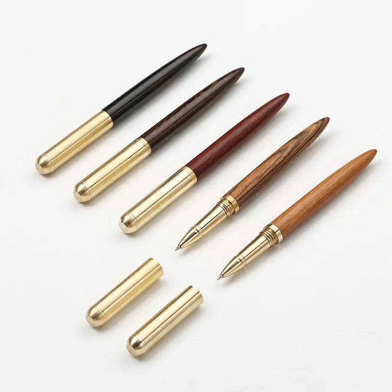 ARTISAN Metal Brass Sandalwood Signing Pen Advanced Business Gel Pen 1PCS