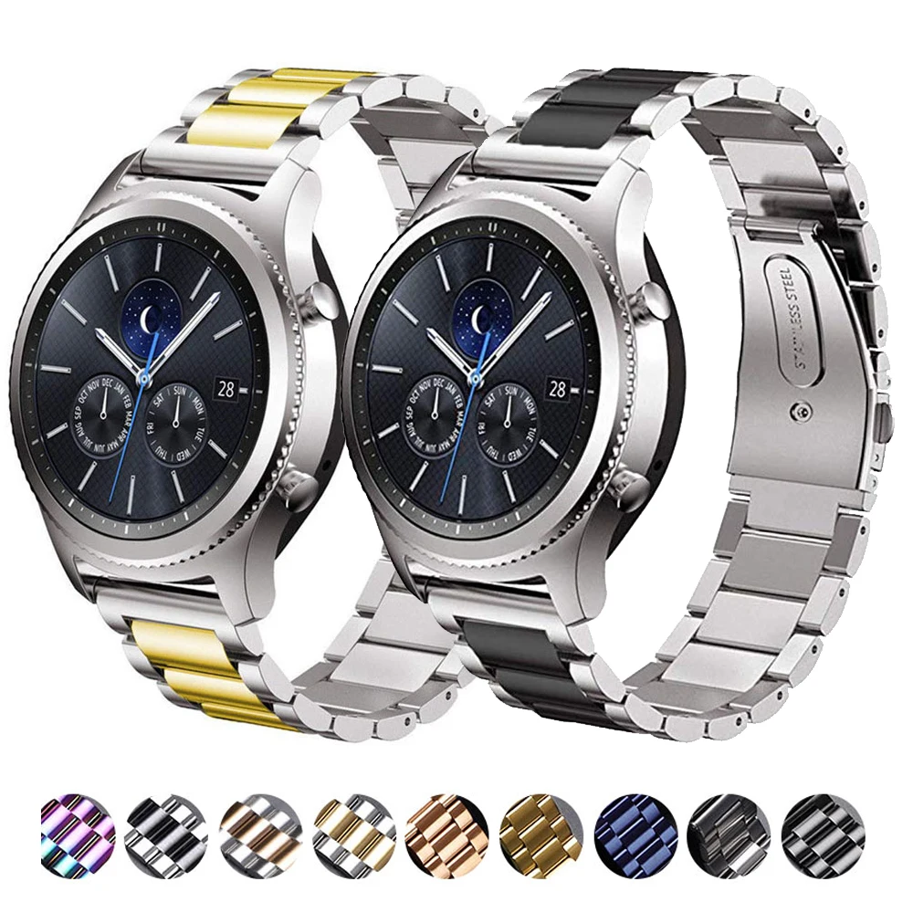 Luxury metal strap For Samsung Galaxy watch 3/Active 2/Gear S3 Huawei watch GT High-end watch strap accessories For Amazfit GTR