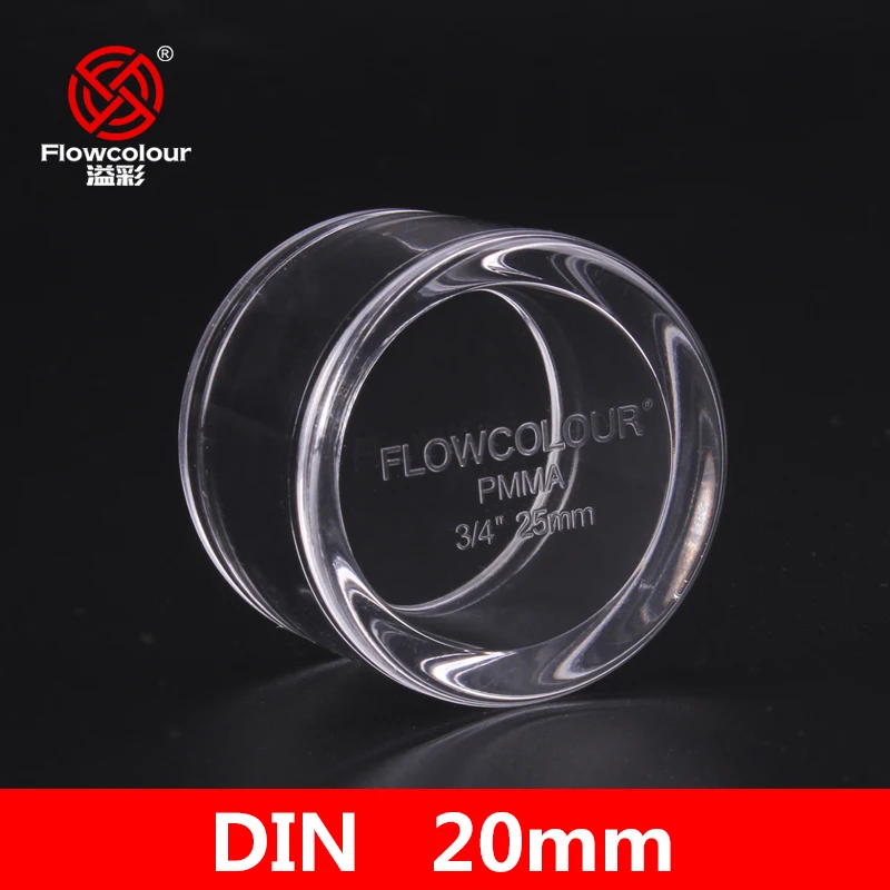 Flowcolour 20-32mm Acrylic Cap Socket Coupling Connector Clear Acrylic Organic Glass End Tube Bonding Aquarium Lab Use