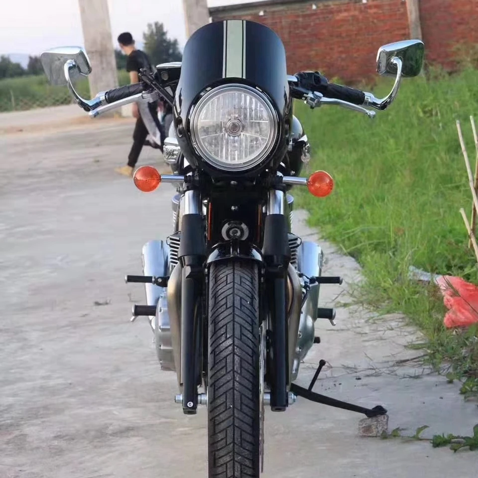 トライアンフネビルバイク用ヘッドライト、フロントヘッドガラス