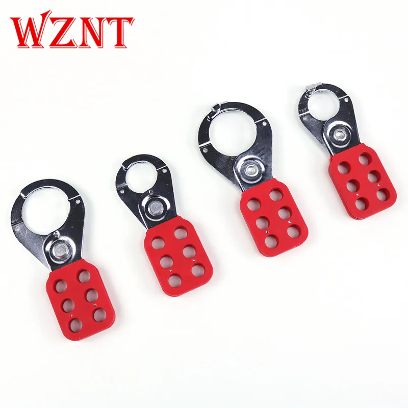 

Durable 25mm 38mm 1'' 1.5'' Red PA Coated Steel Safety Lockout Hasp For Multiple Padlocks