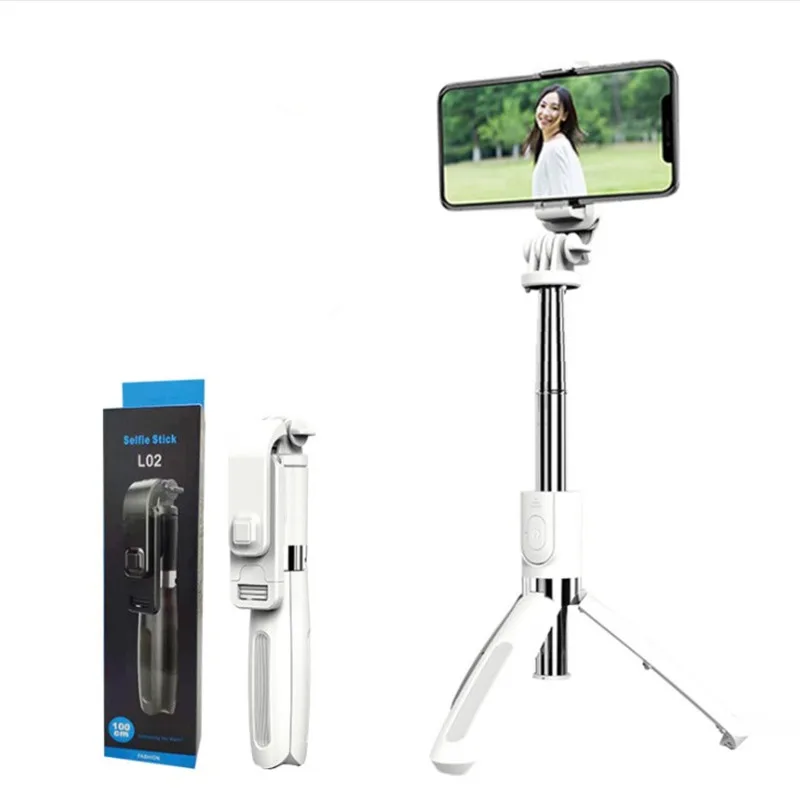 Portable Tripod Selfie Stick for Mobile Phone Photo Taking Live Broadcast Chargable Bluetooth Remote Control Tripod Stand Pole