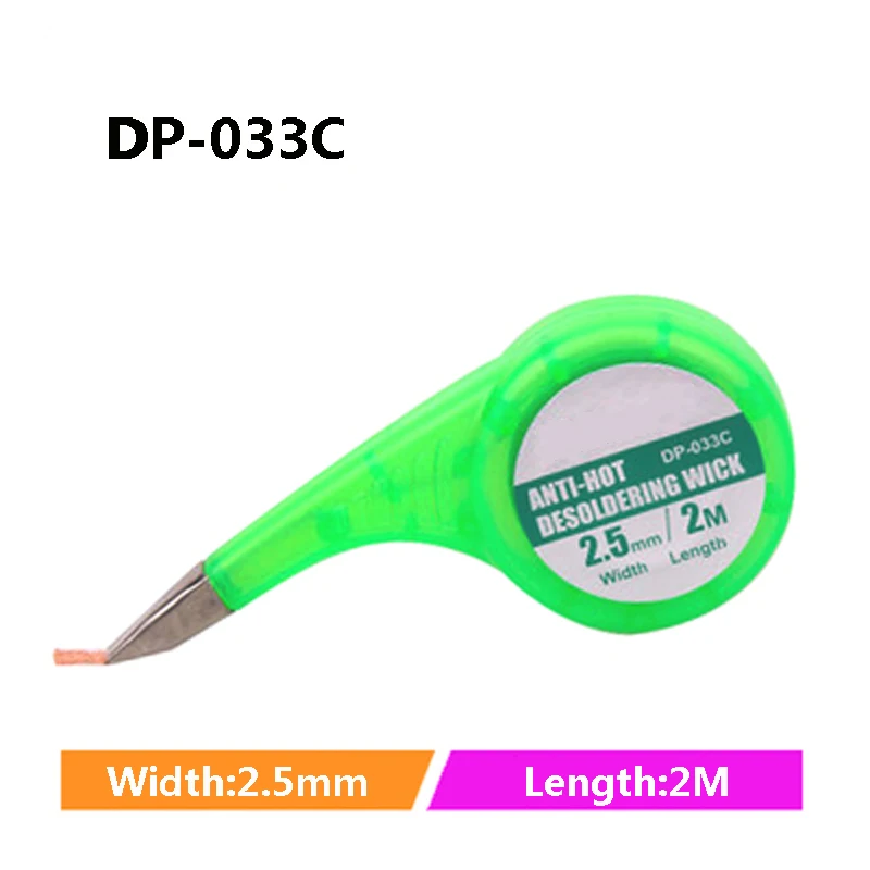 5pcs DP-033C Multi-function suction wick with tin removal with anti-hot desoldering wick suction tool for tin suction wick