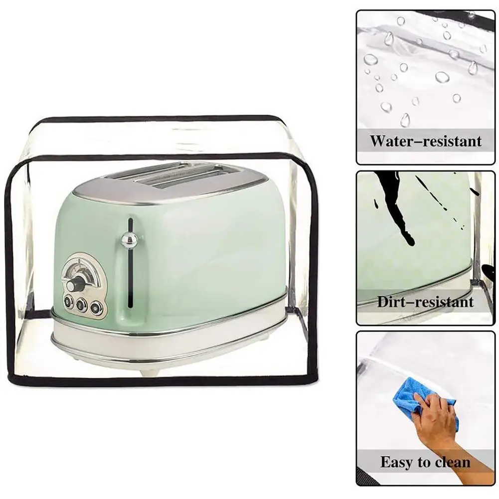 Toaster Cover Anti Dust Cover Bread Maker Machine Toaster Cover-ups Case For Two Slice Toaster Transparent Protective Cover